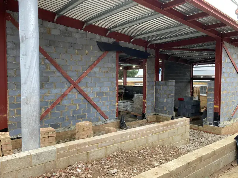 Image of a new house build under construction. 